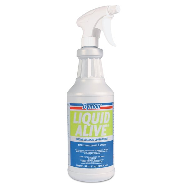 Dymon LIQUID ALIVE Odor Digester, 32 oz Bottle, PK12 33632